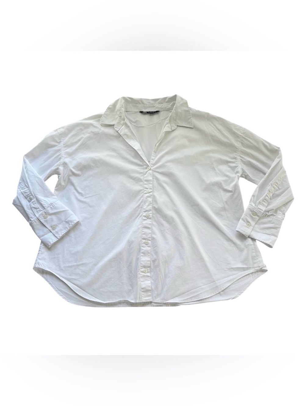 Zara White Button Down Shirt
